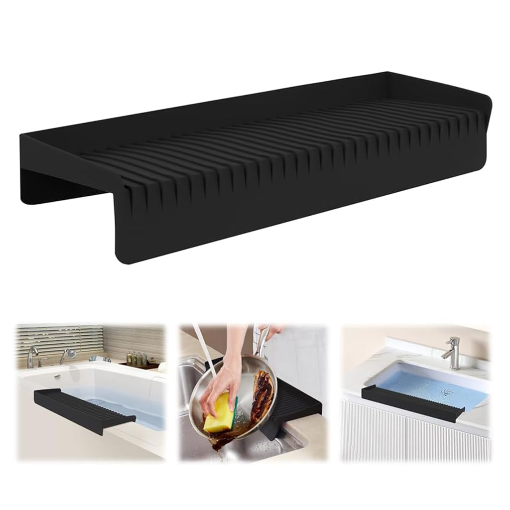 Supvox Kitchen Sink Edge Protector Water Splash Guards Silicone Kitchen Sink Counter Top Water Guard Cuttable Universal Modern Kitchen Sink Water Guards, 4x20 inches Supvox Kitchen Sink Edge Protector Water Splash Guards Silicone Kitchen Sink Counter Top Water Guard Cuttable Universal Modern Kitchen Sink Water Guards, 4x20 inches